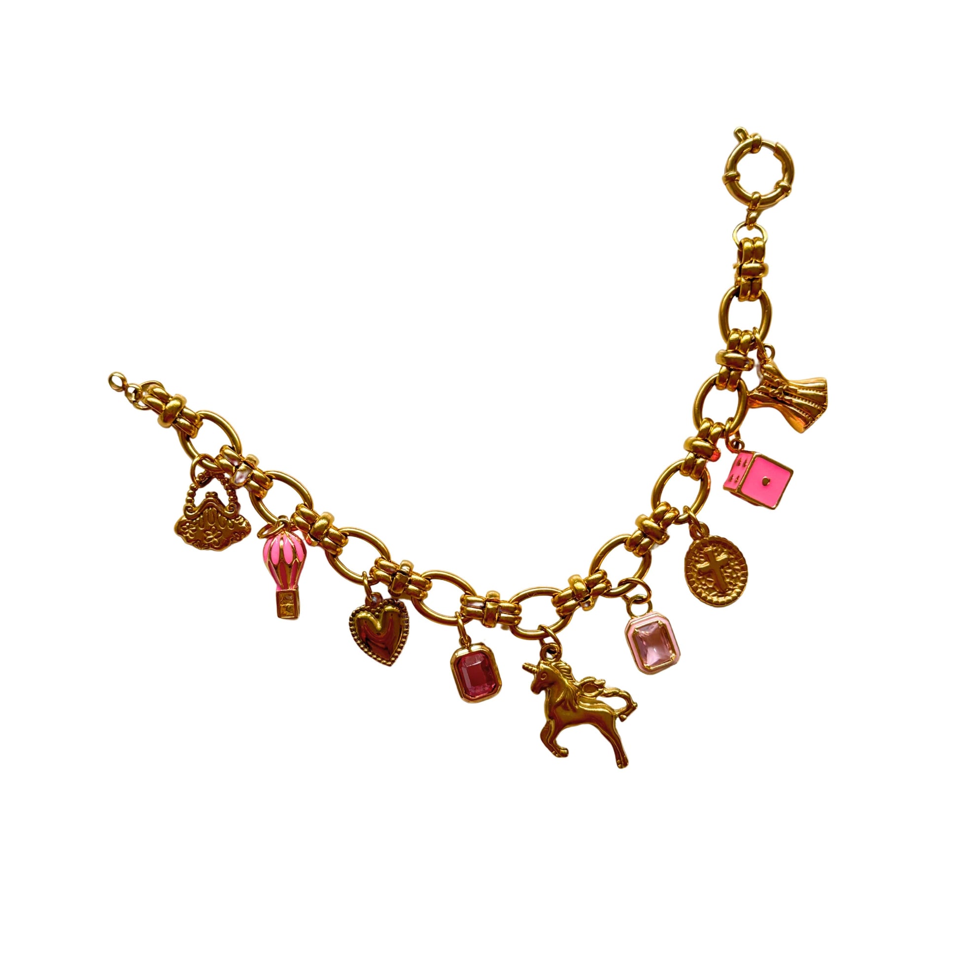 Versatile gold charm bracelet perfect for adding elegance to any outfit