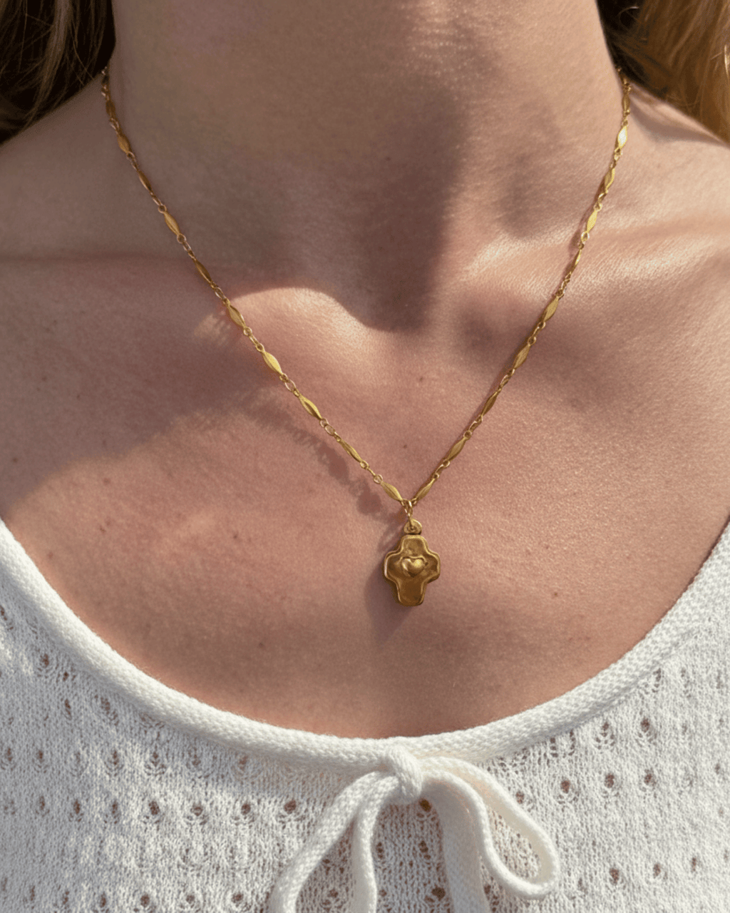 Sacred Heart Cross Necklace