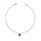 Margot Necklace with pearls and flower charm flatlay
