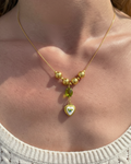 Émeraude Papillon Heart Necklace
