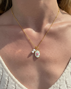 Petite Rose Enamel Necklace