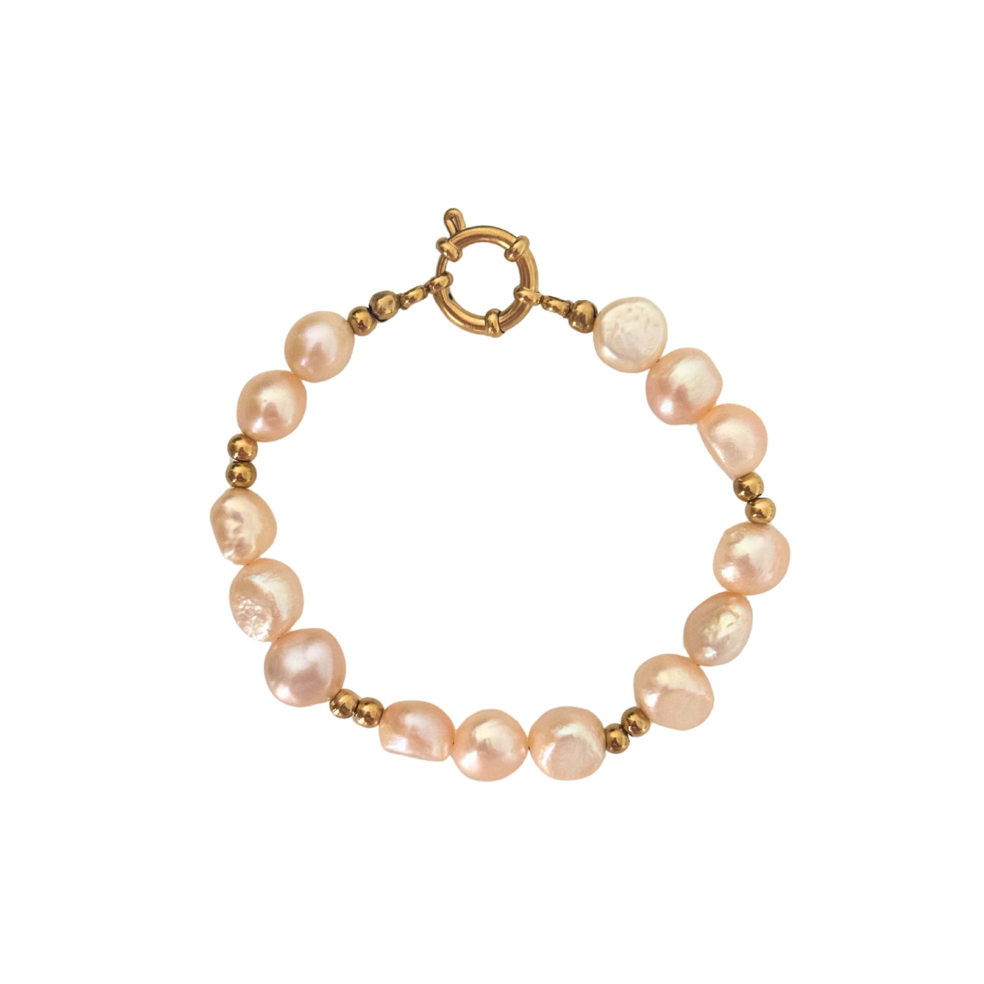 Elegant 7.5-inch freshwater pearl bracelet featuring unique baroque pearls