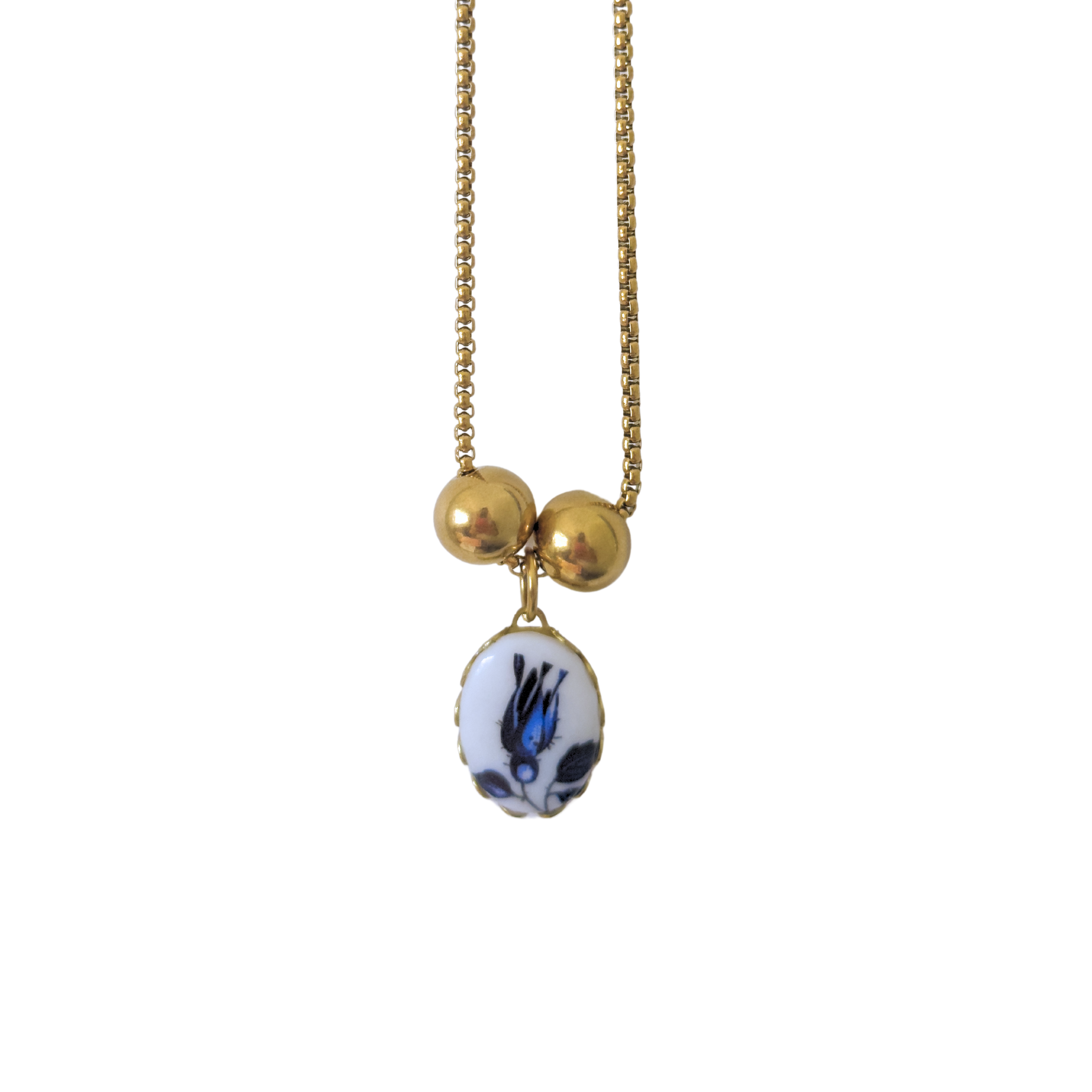 Phylis Porcelain Drop Necklace