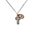 Croix Rosé Charm Necklace