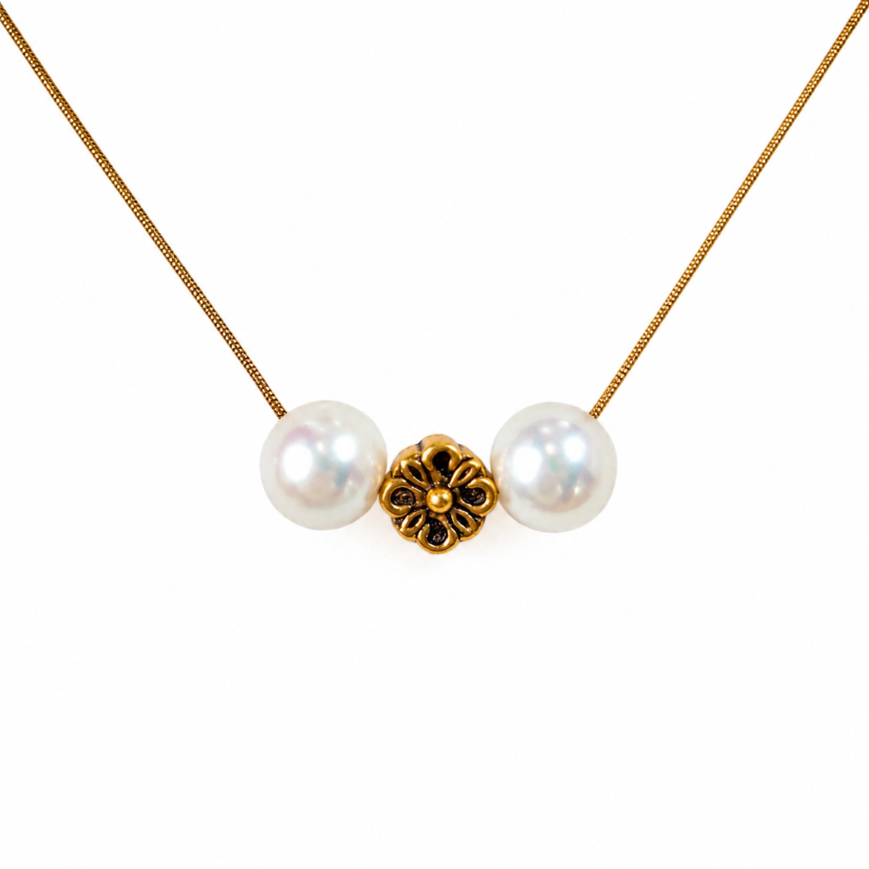 Valentina Pearl Fleur Necklace