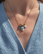 Blue Bloom Heirloom Charm Necklace
