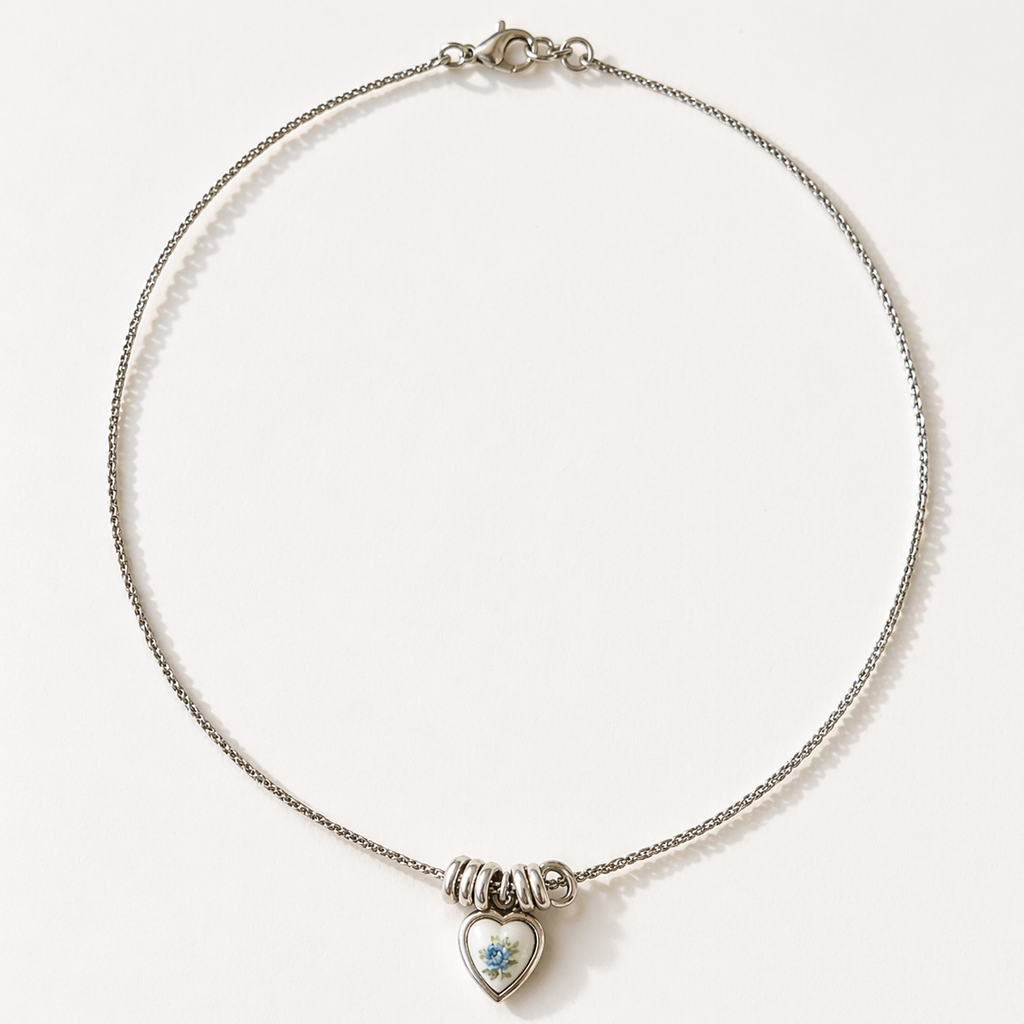 Colette Fleur Heart Necklace