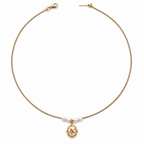 Rosette Cameo Pearl Necklace
