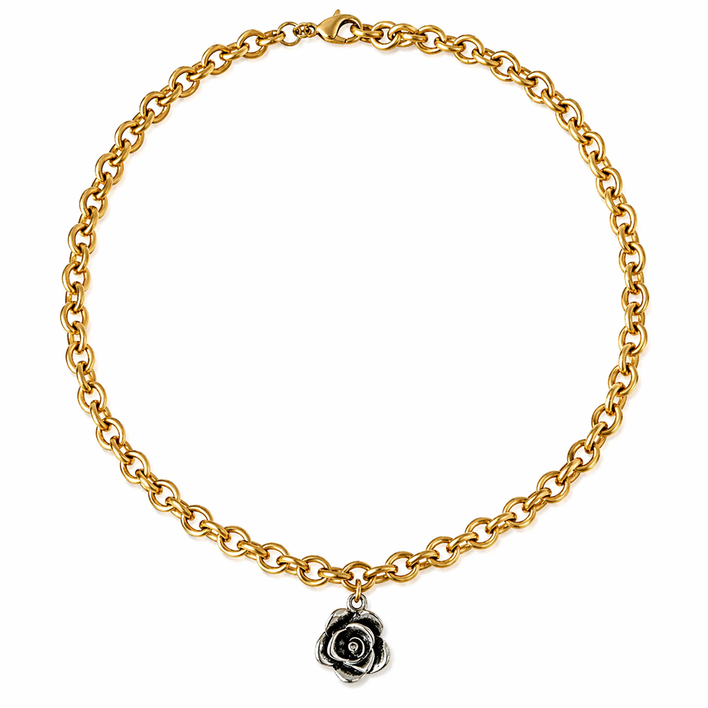 Midnight Rose Chain Necklace