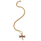 Blush Ember Dragonfly Necklace
