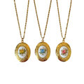 Floral Heirloom Locket Necklace