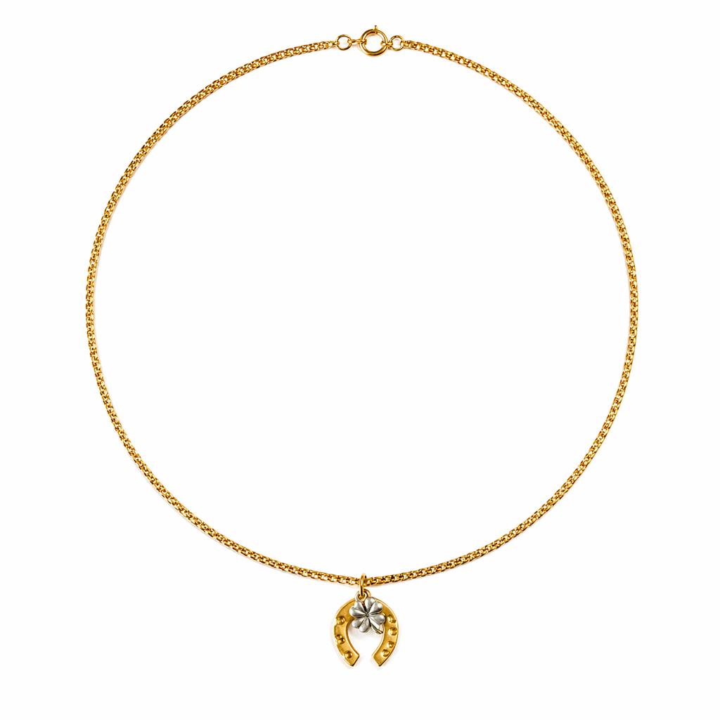 Lucky Clover Horseshoe Necklace