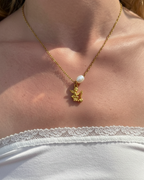 Cupid Pearl Charm Necklace