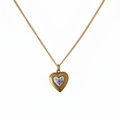 Lavender Bloom Heart Necklace