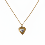 Lavender Bloom Heart Necklace