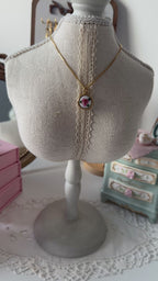 Rosette Porcelain Charm Necklace