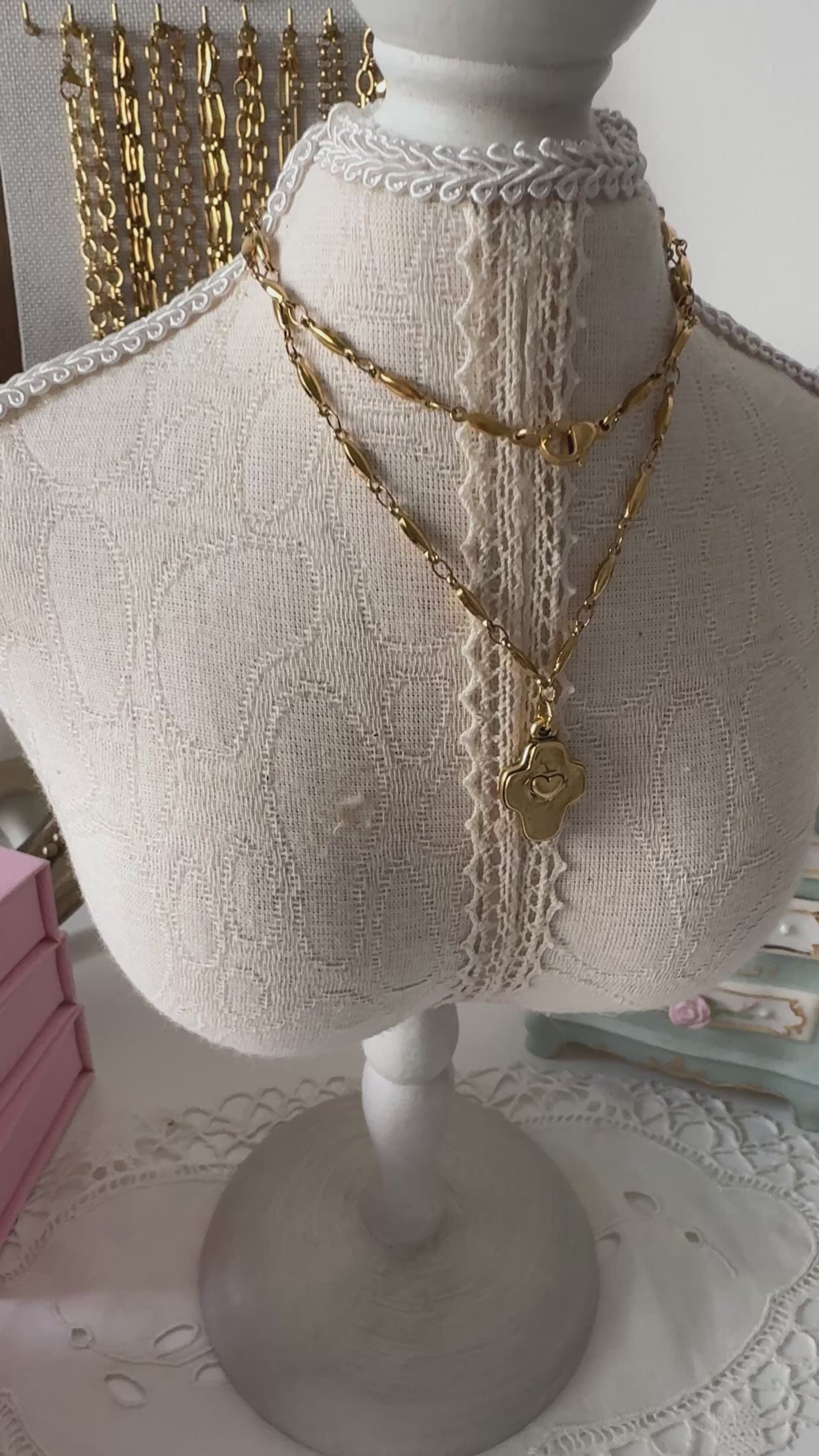 Sacred Heart Cross Necklace