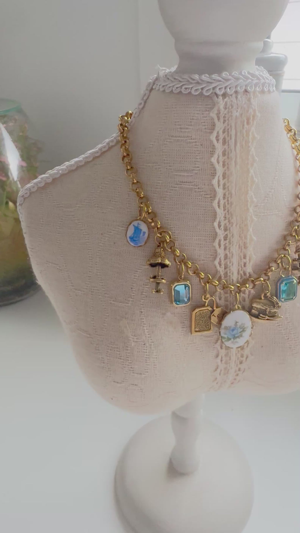 Lumière Bleue Charm Necklace