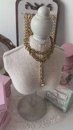 Golden Heirloom Drop Chain Necklace