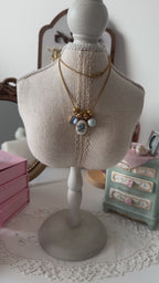 Blue Bloom Heirloom Charm Necklace