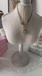 Lavender Bloom Heart Necklace