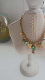 Célestine Émeraude Charm Necklace