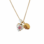 Rosé Heart Keepsake  Necklace