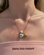 Rosé Heart Keepsake  Necklace