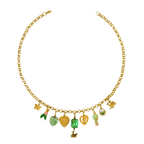 Célestine Émeraude Charm Necklace