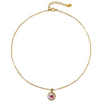 Rosette Porcelain Charm Necklace